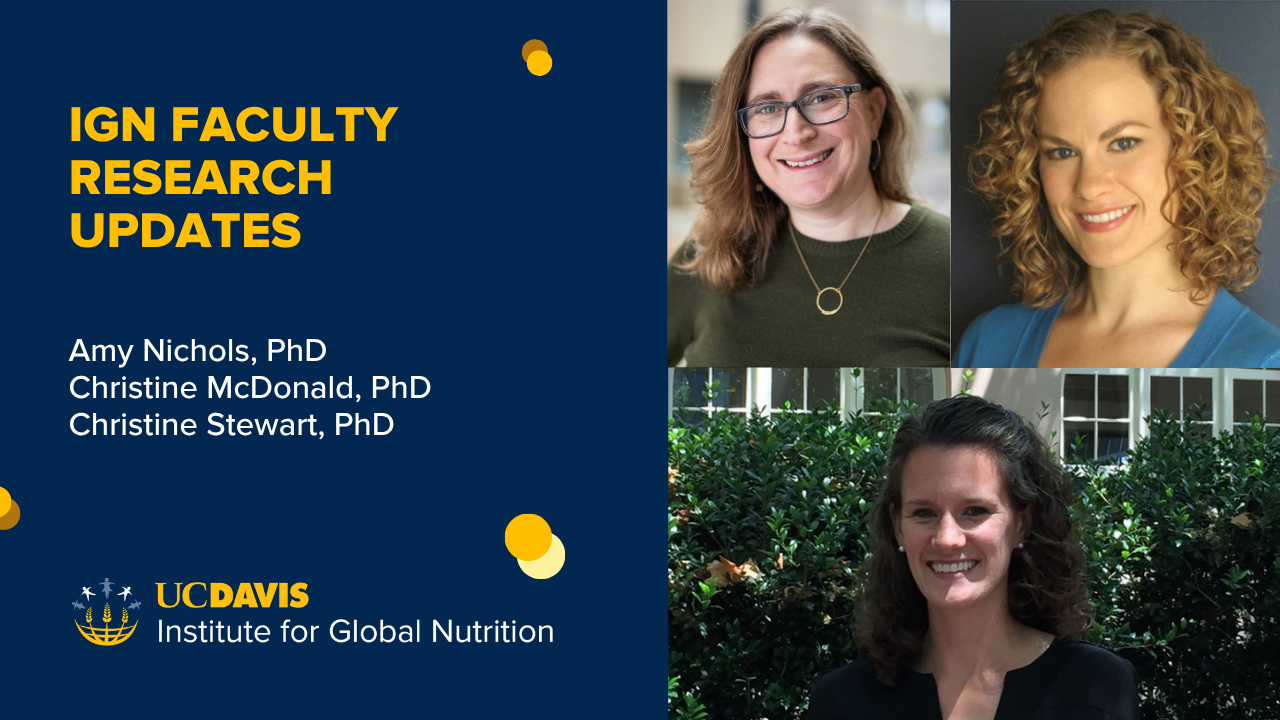 Research banner with three faculty headshots and UC Davis IGN logo