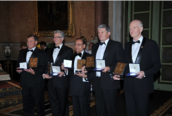 Kenneth Brown and others with award.