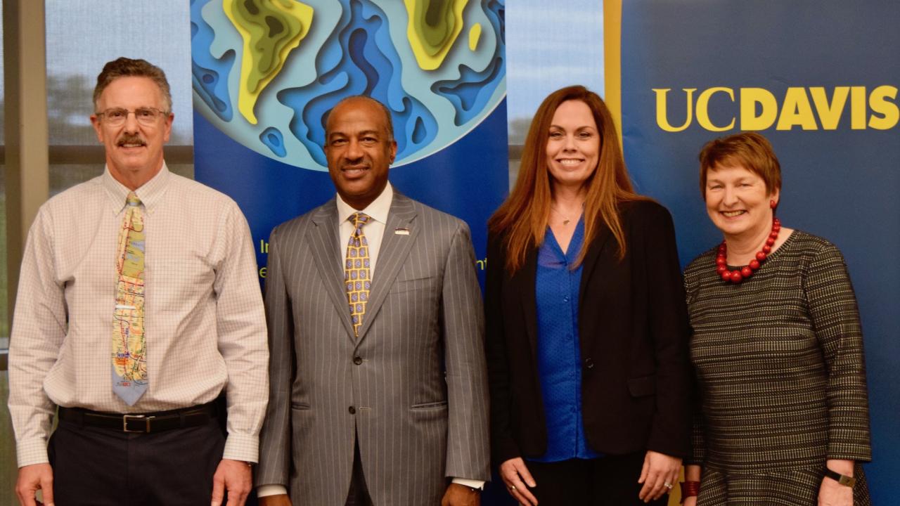 Chancellor's Awardee Steve Vosti with Chancellor May, Associate Chancellor Regulska, and Chancellor's Awardee Aten