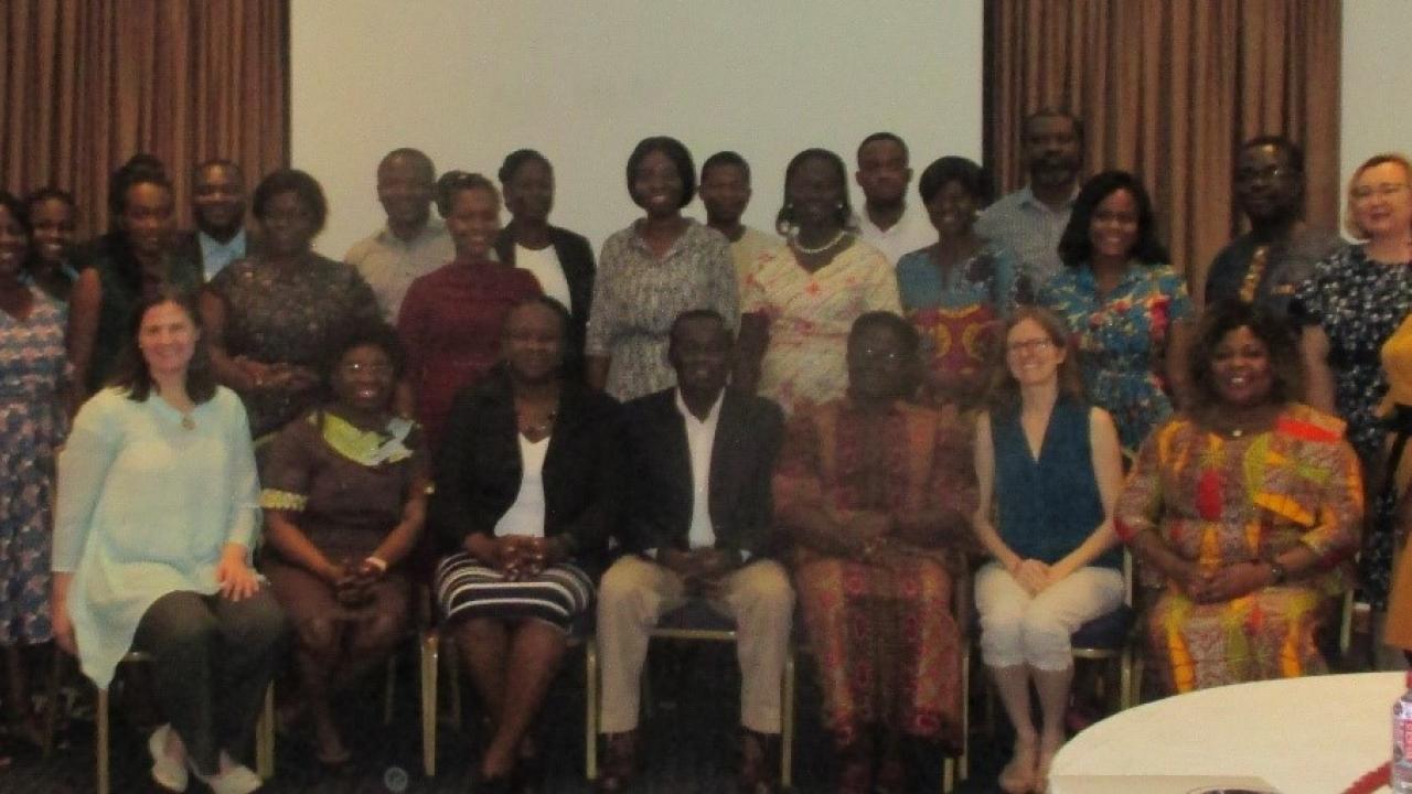 Prado & Adu-Afarwuah with NIH Ghana Project Group Photo of 35 people