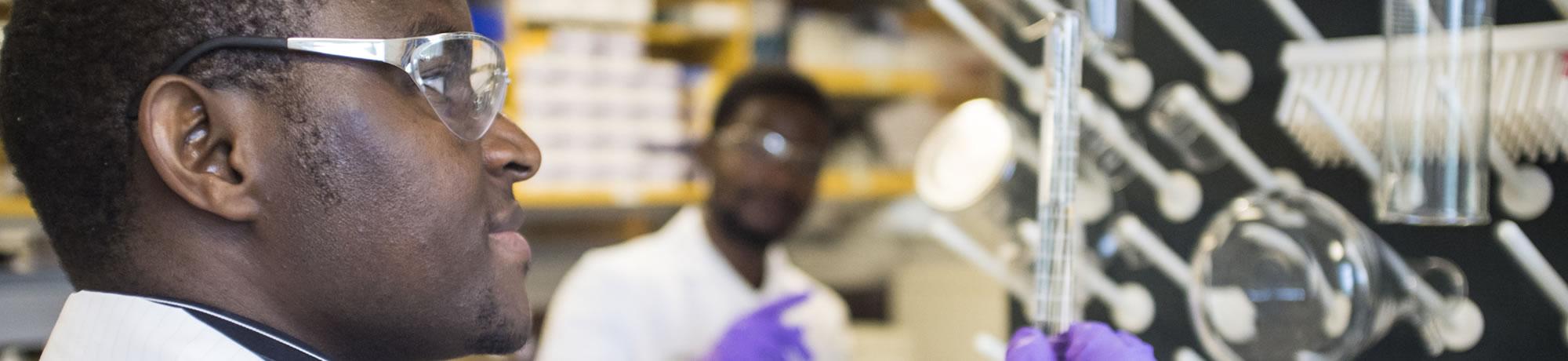Kondwani Kotundu & Andrew Matchado working in LHA Lab